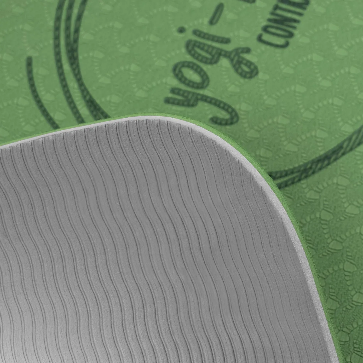 The mat being flexed to show its 6mm cushioning